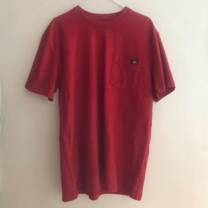 Dickies Red Short Sleeve Heavyweight T-Shirt